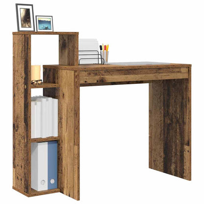 Desk with Shelf Old Wood 100 x 40 x 90 cm Engineered Wood