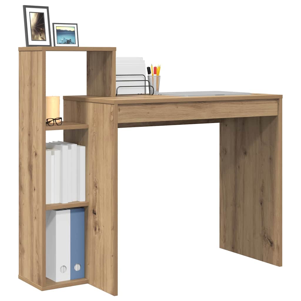 Desk with Shelf Artisan Oak 100 x 40 x 90 cm Engineered Wood