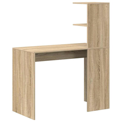 Desk with Shelf Sonoma oak 102 x 50 x 124 cm Engineered wood