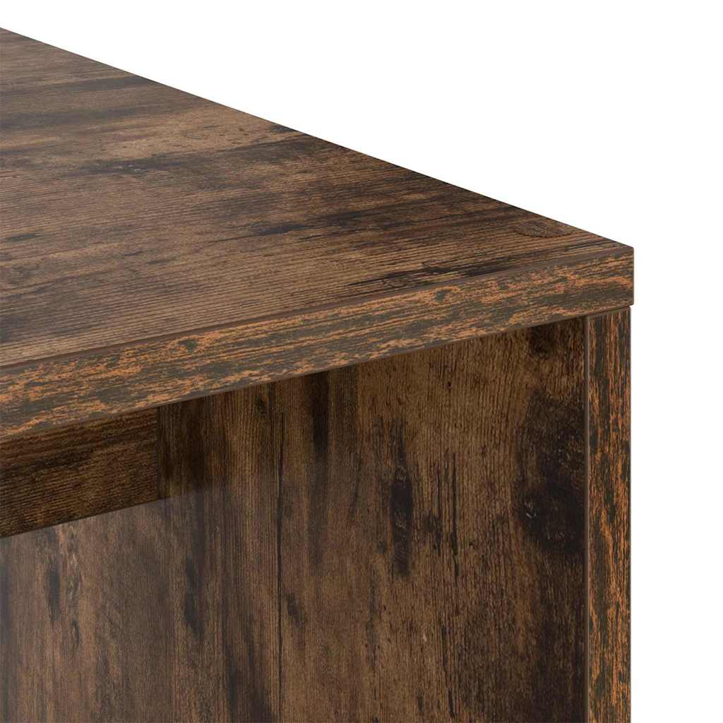 Desk with Shelf Smoked Oak 102 x 50 x 124 cm Engineered Wood