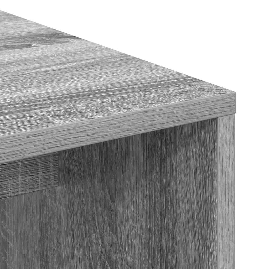 Desk with Shelf Grey Sonoma 102 x 50 x 124 cm Engineered Wood