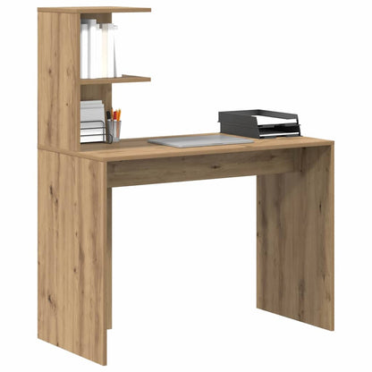 Desk with Shelf Artisan Oak 102 x 50 x 124 cm Engineered Wood