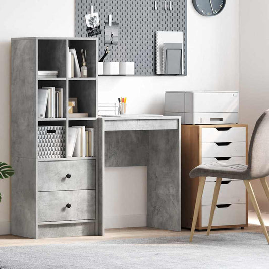 Desk Concrete grey 60 x 40 x 76 cm Engineered wood