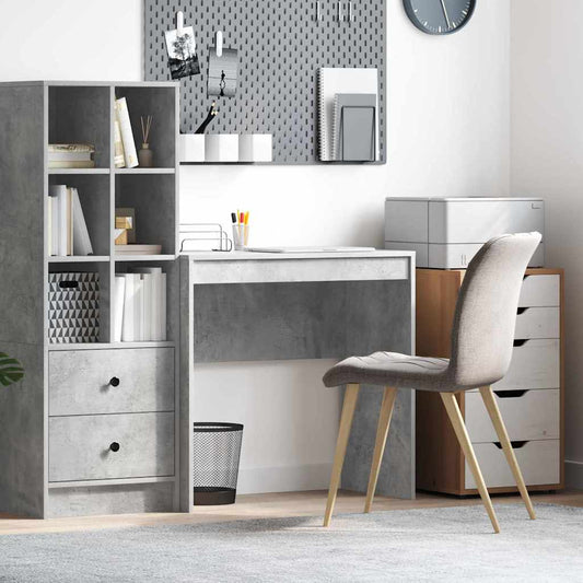 Desk Concrete grey 80 x 40 x 76 cm Engineered wood