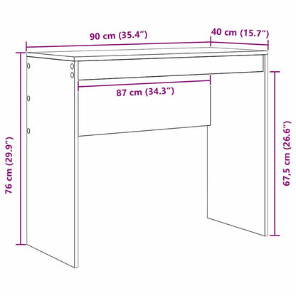 Desk White 90 x 40 x 76 cm