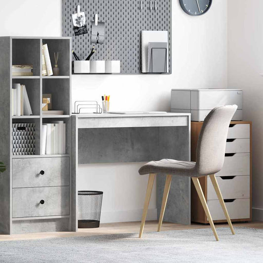 Desk Concrete grey 90 x 40 x 76 cm Engineered wood
