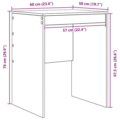 Desk White 60 x 50 x 76 cm
