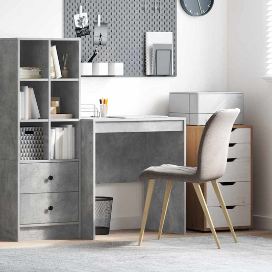 Desk Concrete grey 70 x 50 x 76 cm Engineered wood