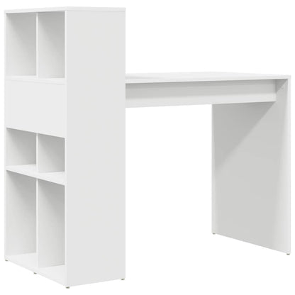 Desk with Shelf White 108 x 55 x 103.5 cm Engineered Wood