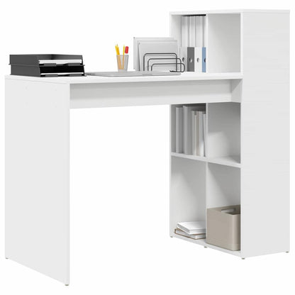 Desk with Shelf White 108 x 55 x 103.5 cm Engineered Wood