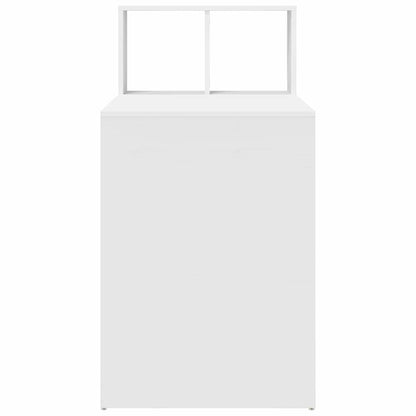 Desk with Shelf White 108 x 55 x 103.5 cm Engineered Wood