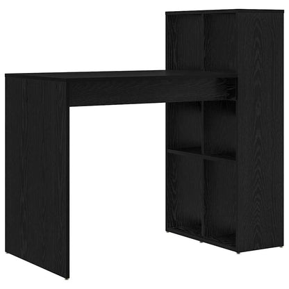 Desk with Shelf Black Oak 108 x 55 x 103.5 cm Engineered Wood