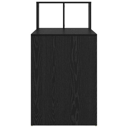 Desk with Shelf Black Oak 108 x 55 x 103.5 cm Engineered Wood