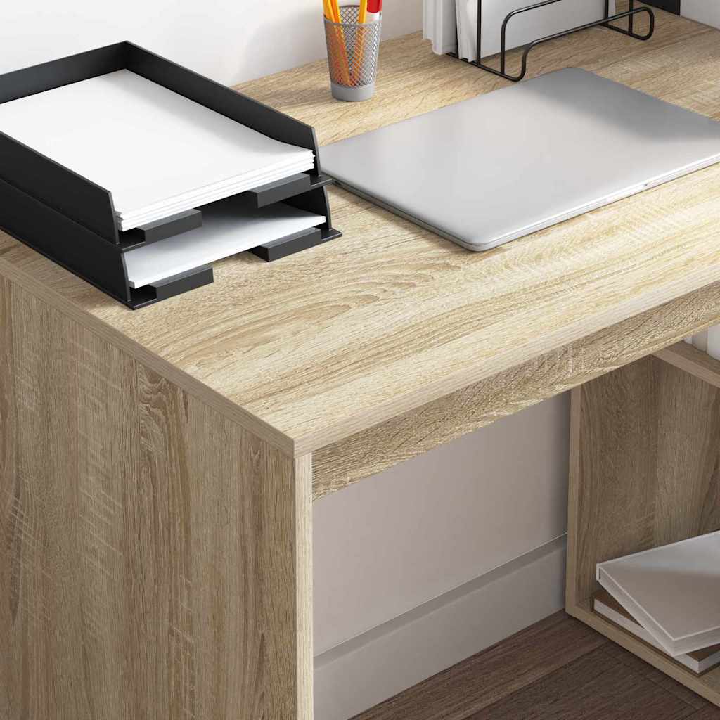 Desk with Shelf Sonoma Oak 108 x 55 x 103.5 cm Engineered Wood