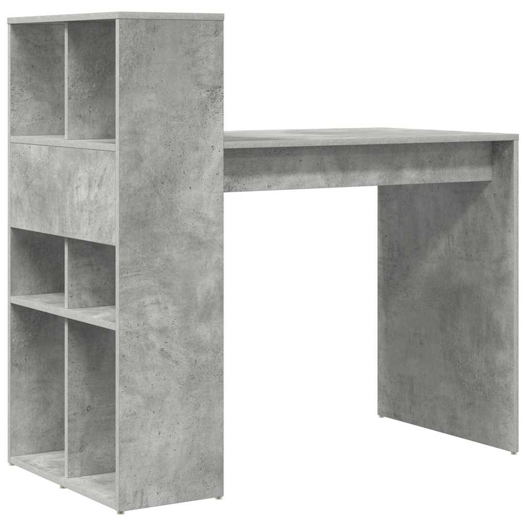 Desk Concrete Grey 108 x 55 x 103.5 cm Engineered Wood