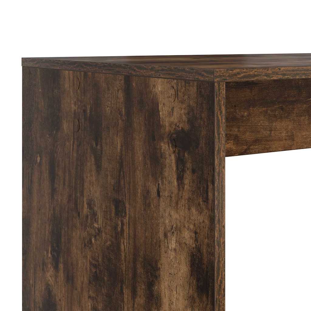 Desk with Shelf Smoked Oak 108 x 55 x 103.5 cm Engineered Wood