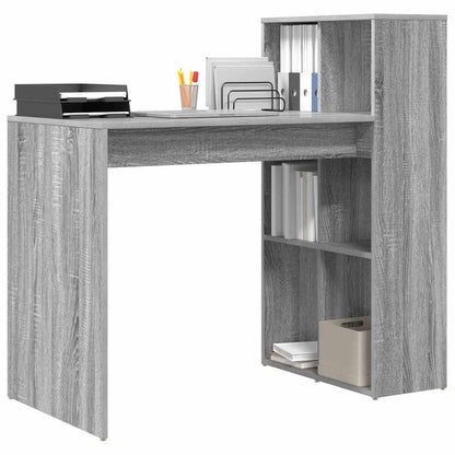 Desk with Shelf Grey Sonoma 108 x 55 x 103.5 cm Engineered Wood