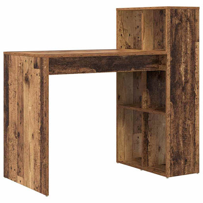 Desk with Shelf Old Wood 108 x 55 x 103.5 cm Engineered Wood