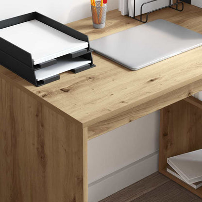 Desk with Shelf Artisan Oak 108 x 55 x 103.5 cm Engineered Wood