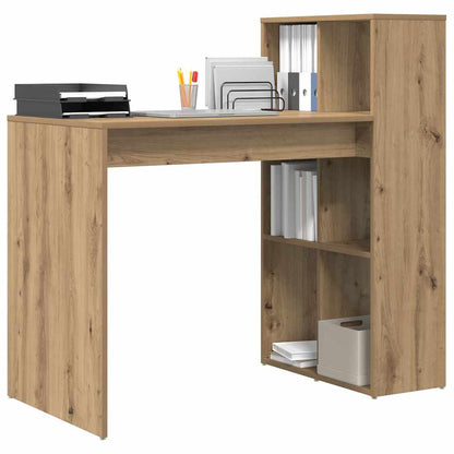 Desk with Shelf Artisan Oak 108 x 55 x 103.5 cm Engineered Wood
