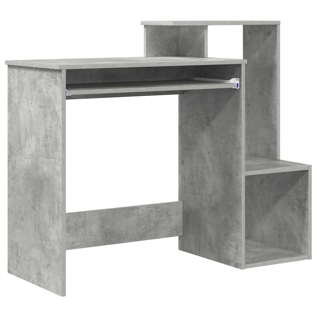 Desk Concrete Grey 106 x 41 x 88.5 cm Engineered Wood