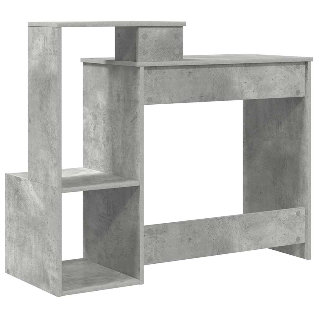 Desk Concrete Grey 106 x 41 x 88.5 cm Engineered Wood