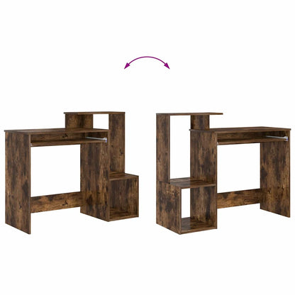 Desk with Drawer Smoked Oak 106 x 41 x 88.5 cm Engineered Wood