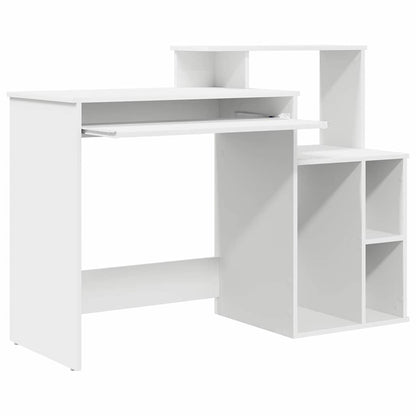 Desk with Drawer White 120.5 x 44 x 88.5 cm Engineered Wood