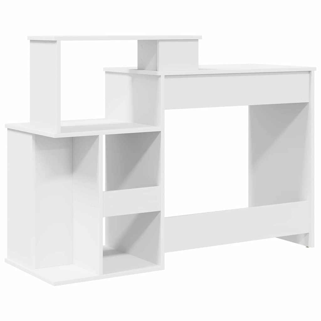 Desk with Drawer White 120.5 x 44 x 88.5 cm Engineered Wood