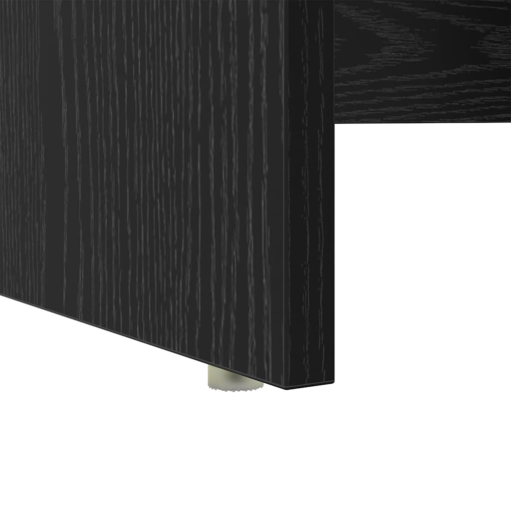 Desk with Drawer Black Oak 120.5 x 44 x 88.5 cm Engineered Wood