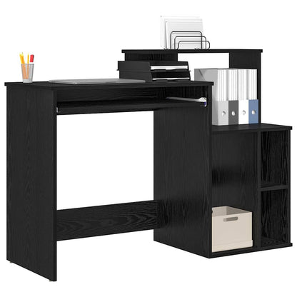 Desk with Drawer Black Oak 120.5 x 44 x 88.5 cm Engineered Wood