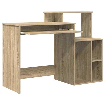 Desk with Shelf Sonoma Oak 120.5 x 44 x 88.5 cm Engineered Wood