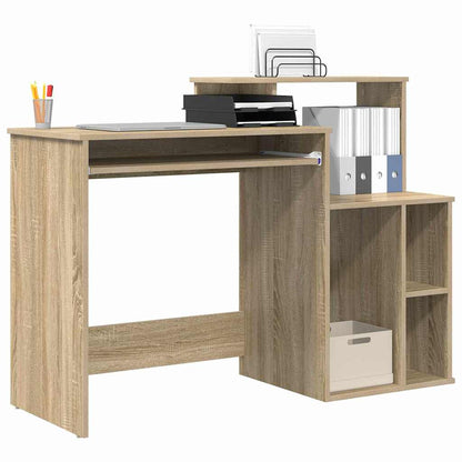 Desk with Shelf Sonoma Oak 120.5 x 44 x 88.5 cm Engineered Wood