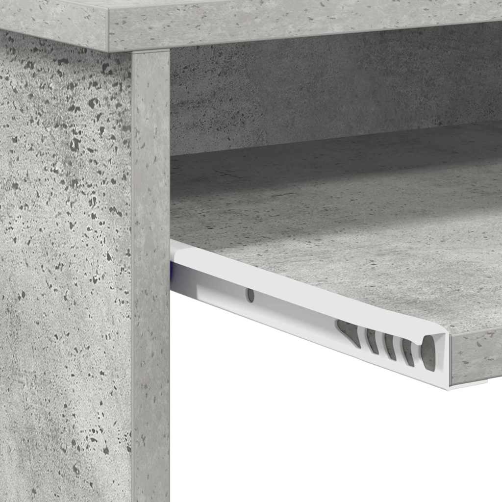 Desk Concrete Grey 120.5 x 44 x 88.5 cm Engineered Wood