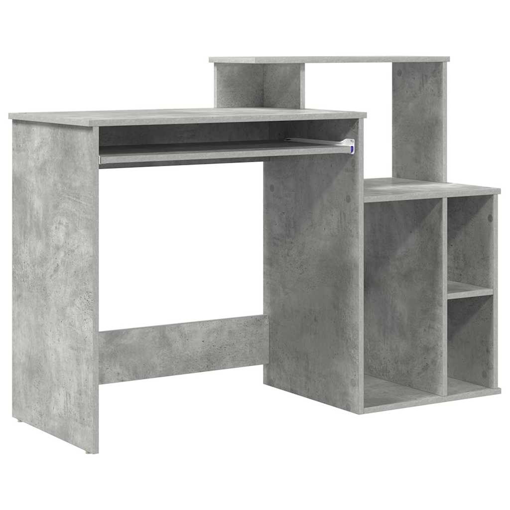 Desk Concrete Grey 120.5 x 44 x 88.5 cm Engineered Wood