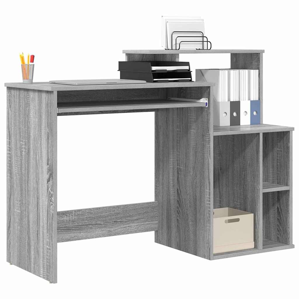 Desk Grey Sonoma 120.5 x 44 x 88.5 cm Engineered Wood