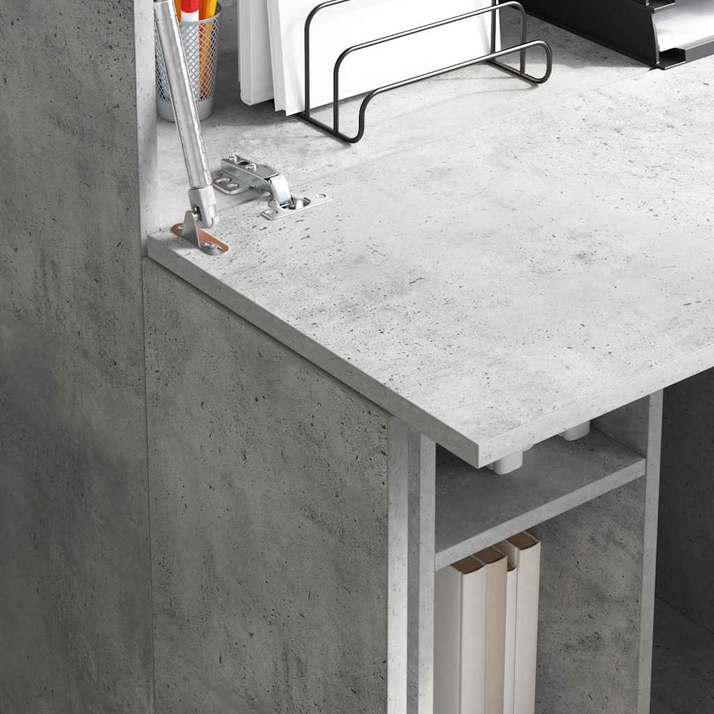 Desk Concrete Grey 71.5 x 31.5 x 106.5 cm Engineered Wood