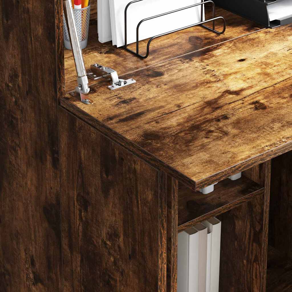 Desk Smoked Oak 71.5 x 31.5 x 106.5 cm Engineered Wood