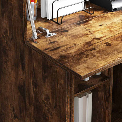 Desk Smoked Oak 71.5 x 31.5 x 106.5 cm Engineered Wood