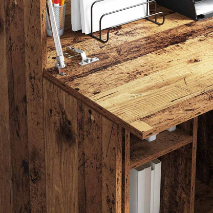Desk with Shelf Old Wood 71.5 x 31.5 x 106.5 cm Engineered Wood