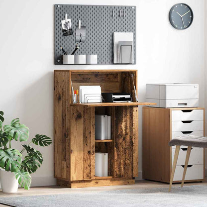 Desk with Shelf Old Wood 71.5 x 31.5 x 106.5 cm Engineered Wood