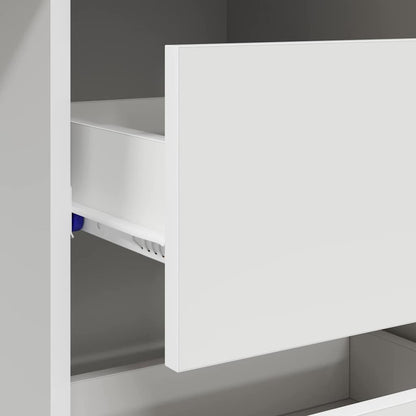 Desk with Drawer White 90 x 37.5 x 75 cm Engineered Wood