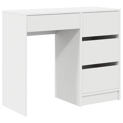 Desk with Drawer White 90 x 37.5 x 75 cm Engineered Wood
