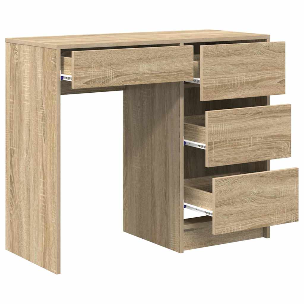 Desk with Drawer Sonoma Oak 90 x 37.5 x 75 cm Engineered Wood