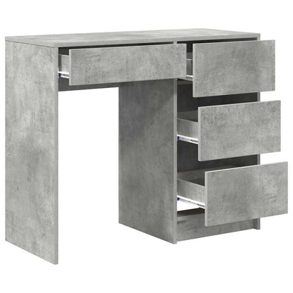 Desk Concrete Grey 90 x 37.5 x 75 cm Engineered Wood