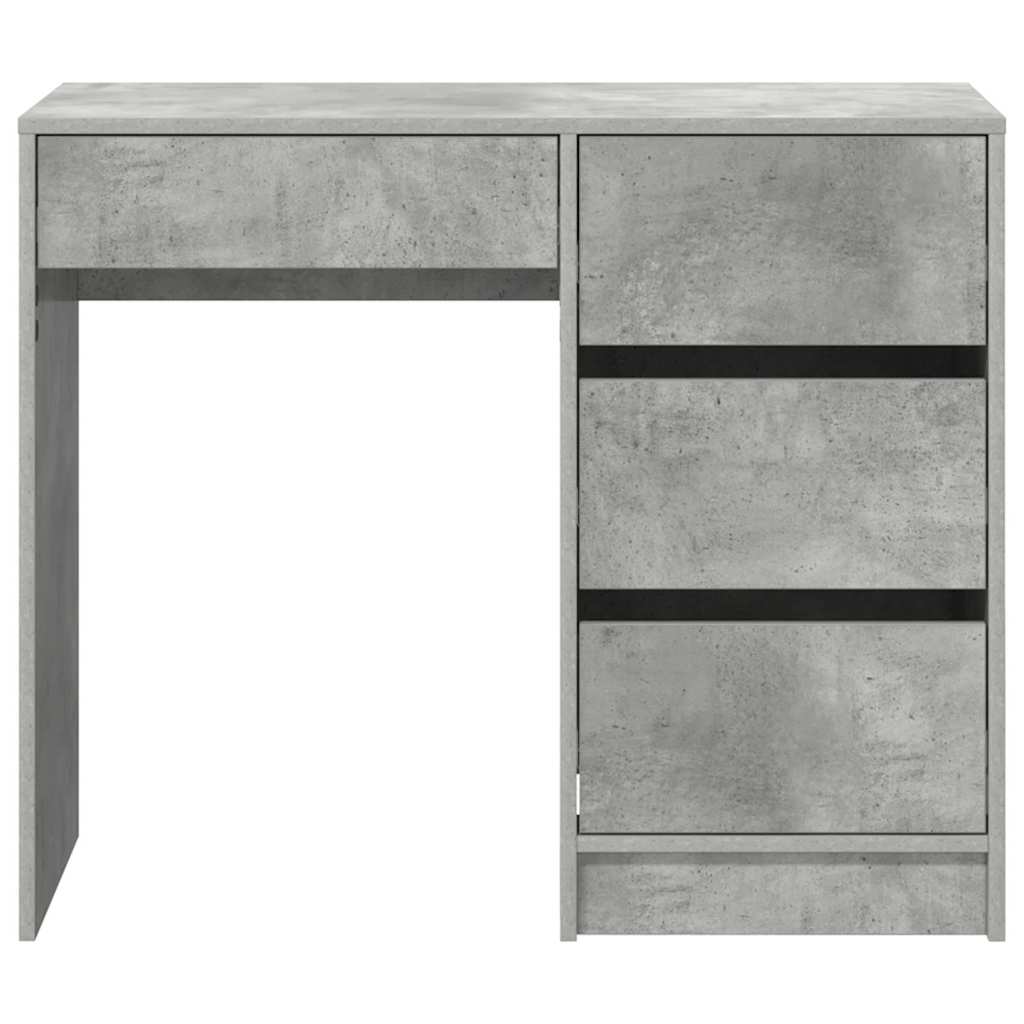 Desk Concrete Grey 90 x 37.5 x 75 cm Engineered Wood