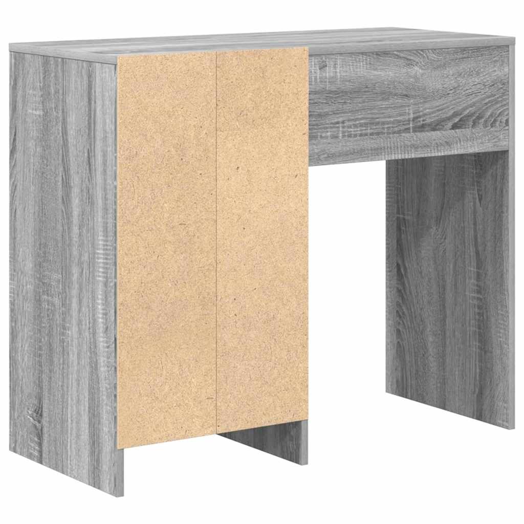 Desk with Drawer Grey Sonoma 90 x 37.5 x 75 cm Engineered Wood