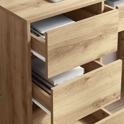 Desk with Drawer Artisan Oak 90 x 37.5 x 75 cm Engineered Wood