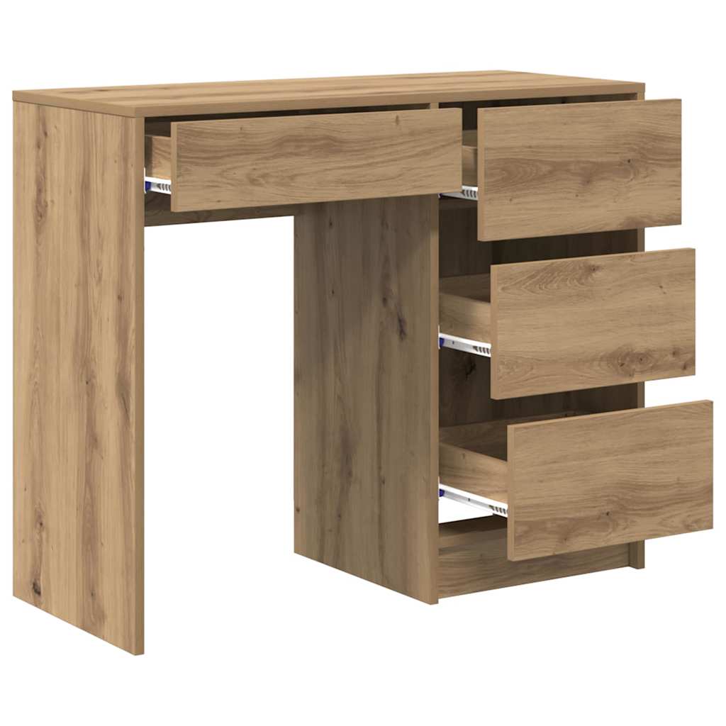 Desk with Drawer Artisan Oak 90 x 37.5 x 75 cm Engineered Wood