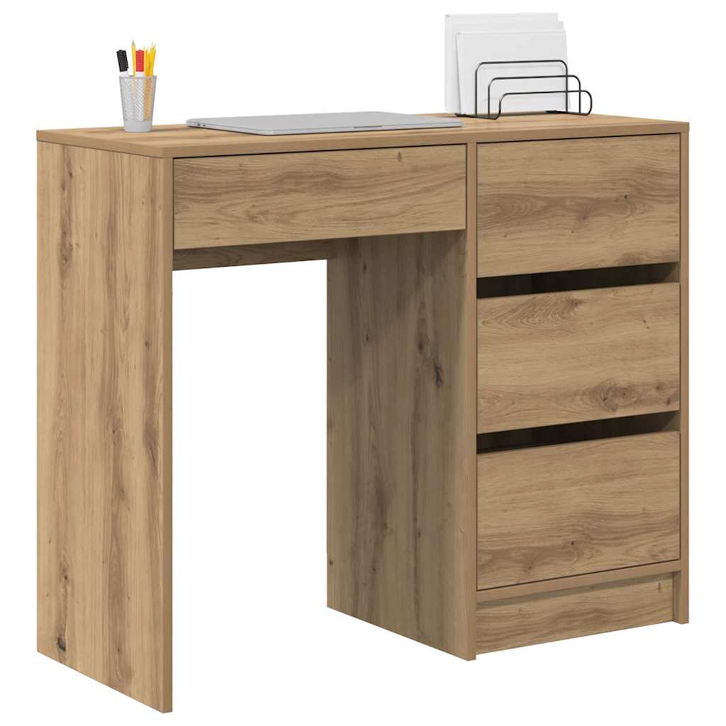 Desk with Drawer Artisan Oak 90 x 37.5 x 75 cm Engineered Wood